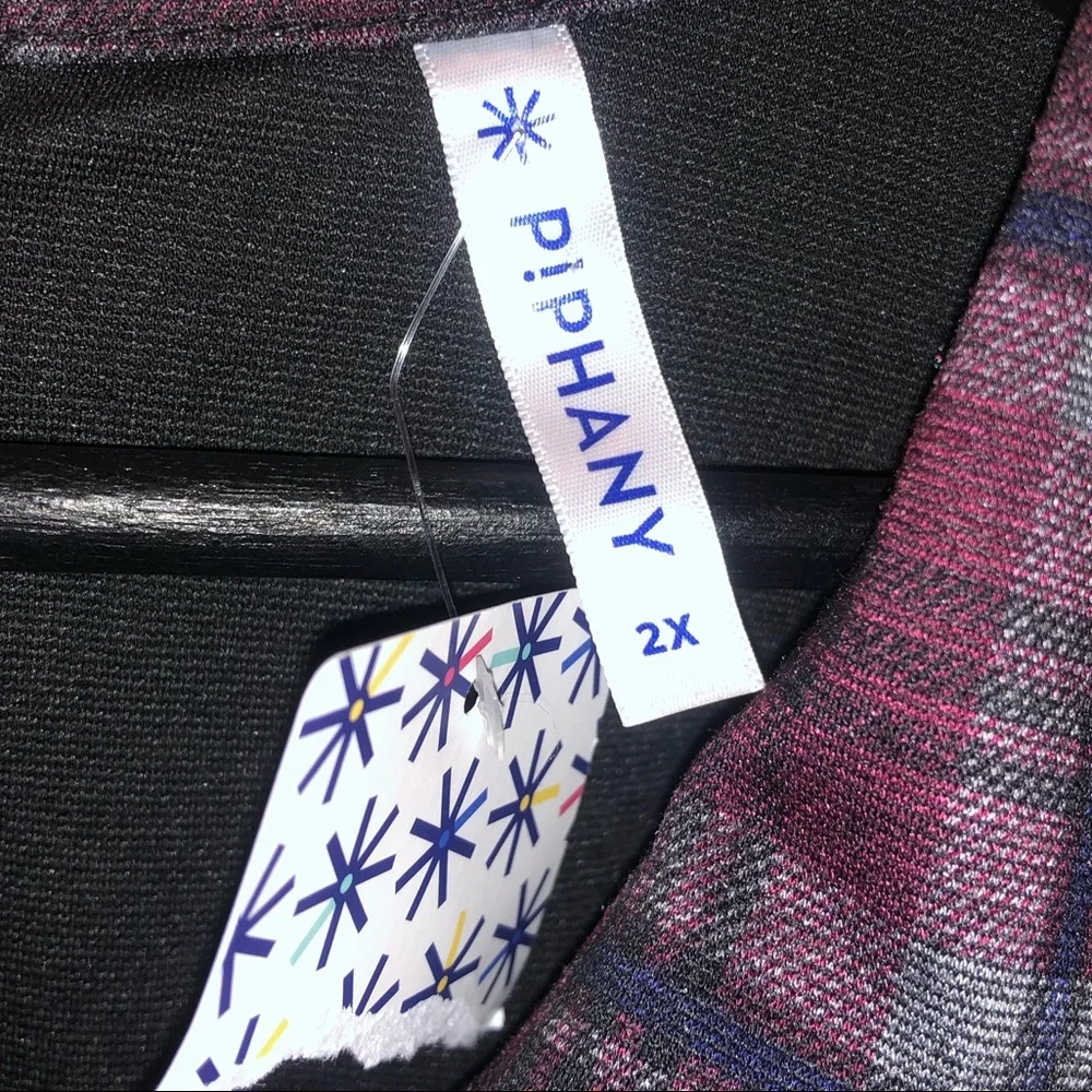 PIPHANY Plaid Harlem Dress 2X NWT - Picture 7 of 8